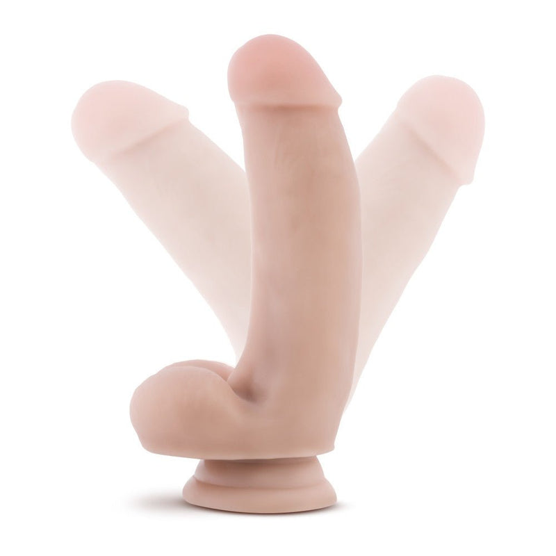 Coverboy The Pizza Boy Realistic Beige 7-Inch Long Dildo With Balls & Suction Cup Base