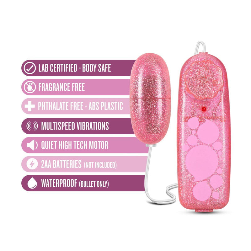B Yours Glitter Power Bullet Pink 2.25-Inch Vibrating Bullet