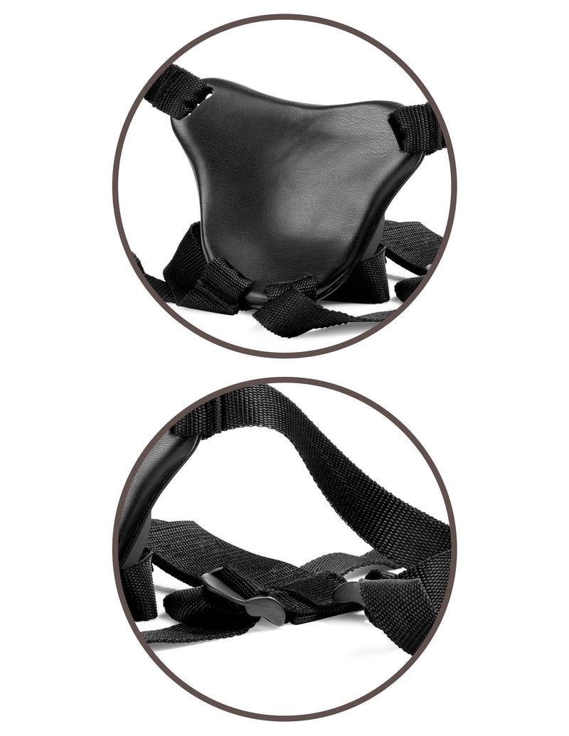 Pipedream King Cock Elite Comfy Silicone Body Dock Kit - Harness and 7 Inch Dildo - Tan