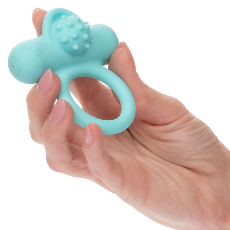 CalExotics Silicone Rechargeable Nubby Lover's Delight - Blue