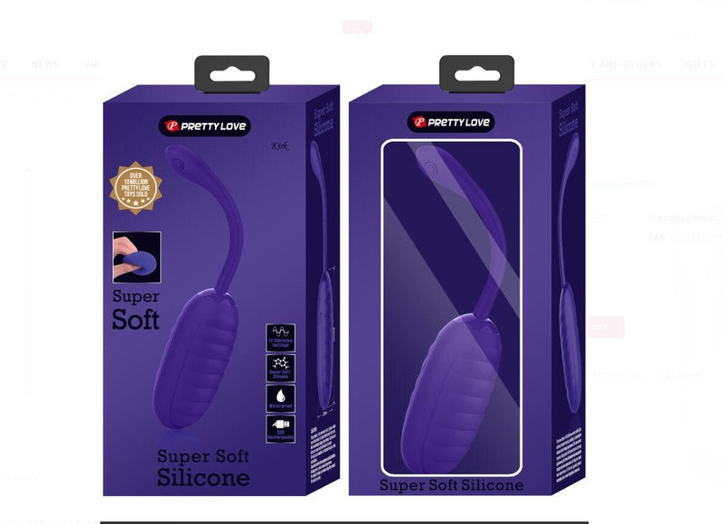 Pretty Love Kirk Rechargeable Vibrating Egg - Purple