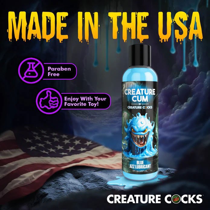 XR Brands Creature Cum Blue Water-Based Lubricant 8oz