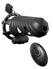 "Fantasy C-Ringz Remote-Controlled Vibrating Cock Blocker - Black PD5971-23"