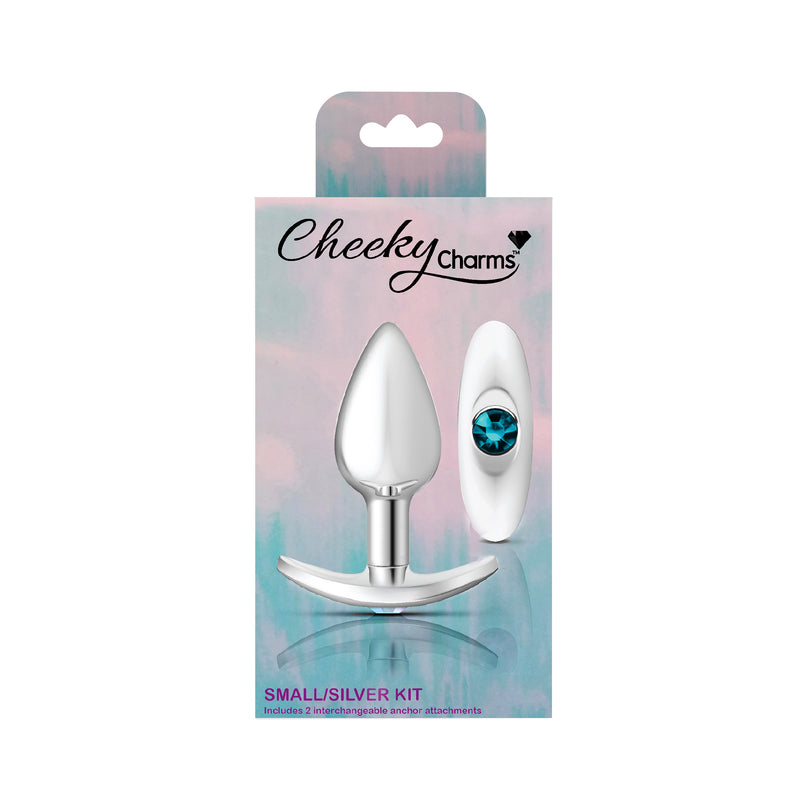 Viben Silver Anchor Buttplug Kit - Clear Iridescent/teal