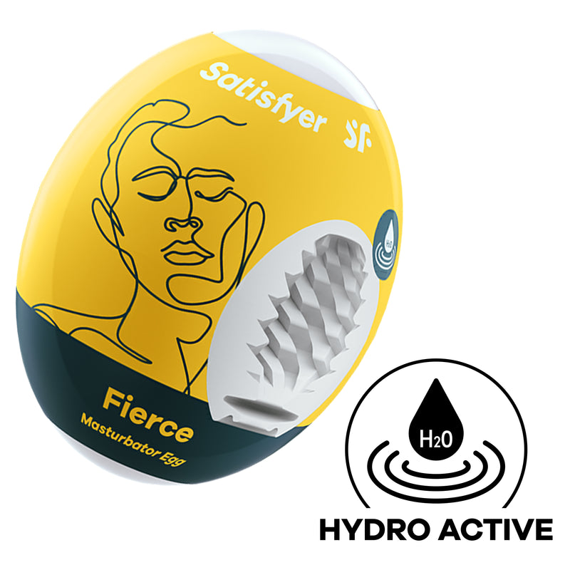 Satisfyer Masturbator Egg - Fierce - Yellow - Stroker Masturbator - Mini Stroker