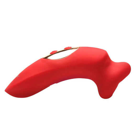 "Plump Kiss Sucking and Vibrating Clitoral Stimulator - Red LG-AH627"