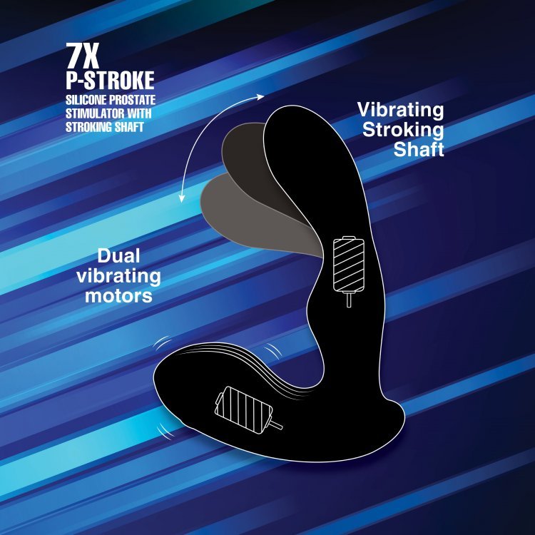 XR Brands 7x P-Milker Silicone Prostate Stimulator With Milking Bead