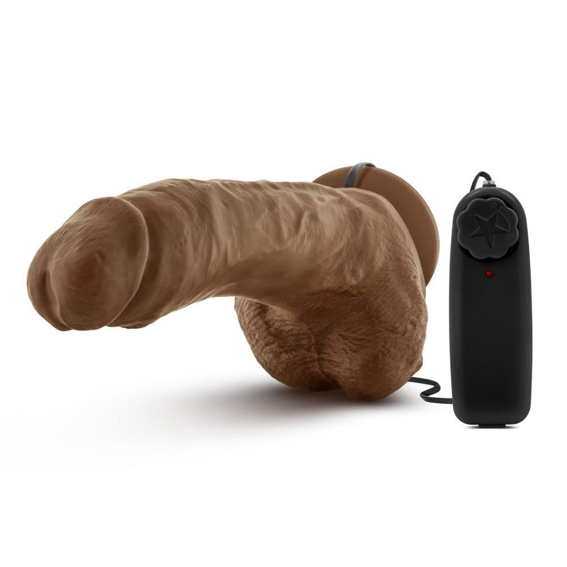 Coverboy The Boxer Realistic Mocha 9-Inch Long Remote Control Vibrating Dildo With Suction Cup Base