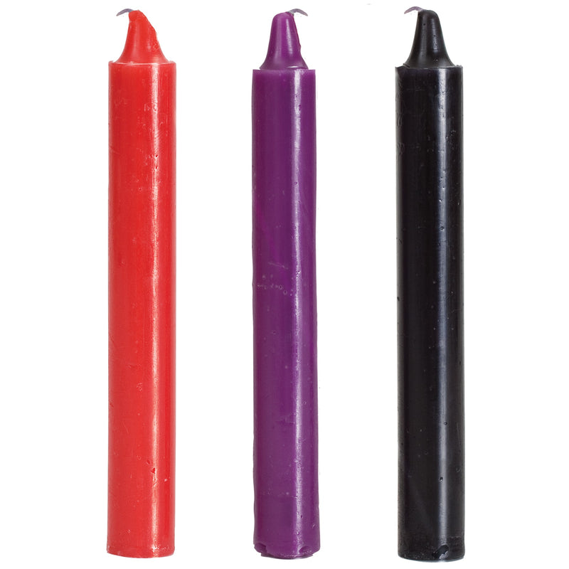 Doc Johnson Japanese Drip Candles Set of 3 - Assorted Colors