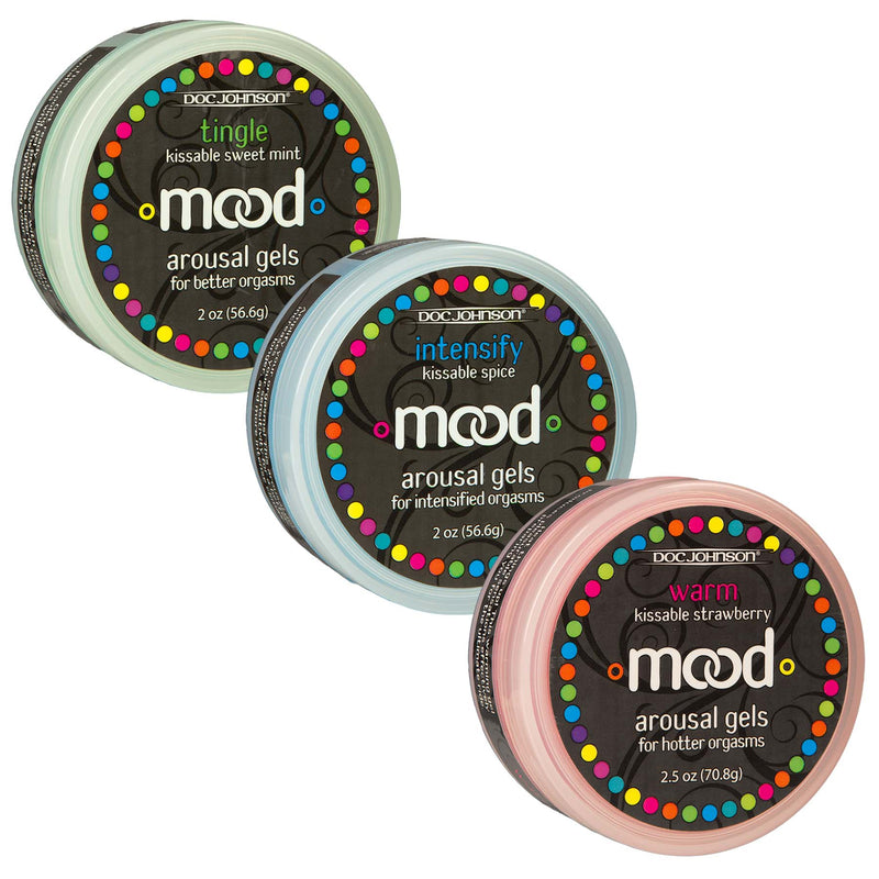 Doc Johnson Mood Arousal Gels - Warm, Tingle, Intensify Bulk