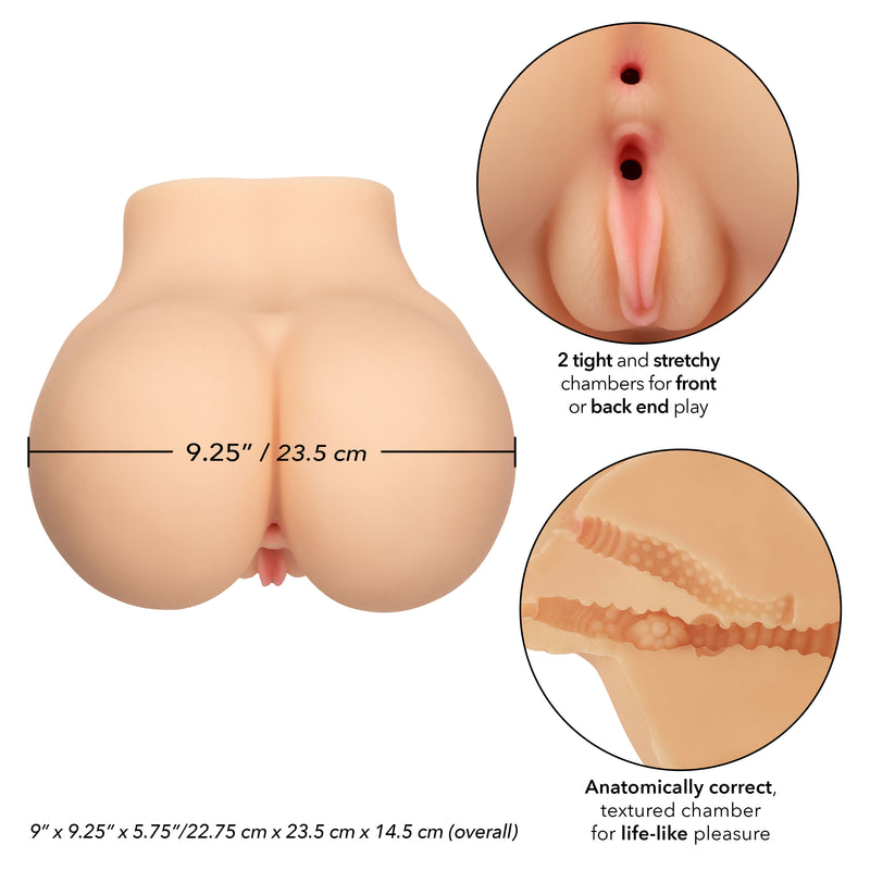 CalExotics Stroke It BBL Booty - Ivory - Stroker Masturbator - Realistic Body Part Stroker