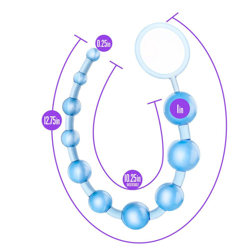 B Yours Basic Blue 12.70-Inch Anal Beads