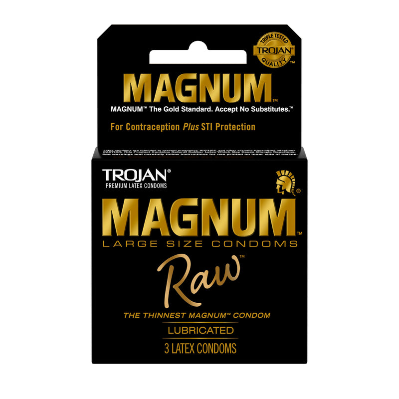 Paradise Marketing Trojan Magnum Raw 3 Ct Condoms