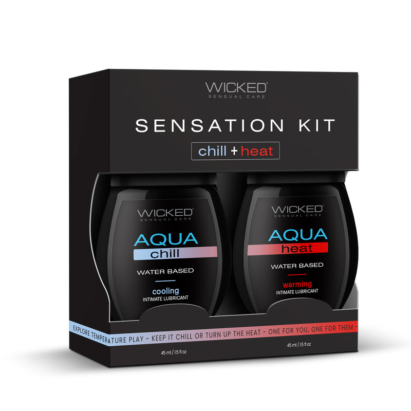 Wicked Sensual Care Sensation Kit Cooling and Warming Intimate Lubricants 1.5 Fl Oz