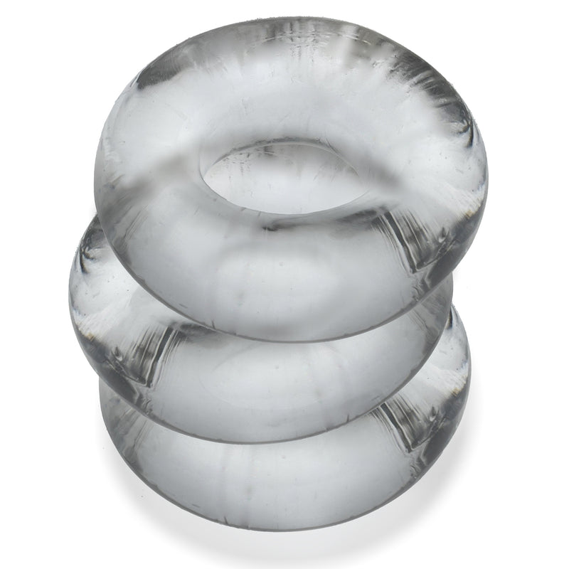 Oxballs Fat Willy 3-Pack Jumbo C-Rings - Clear