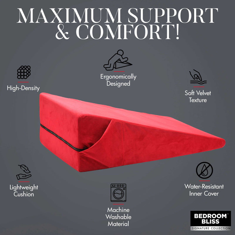 XR Brands Xl-Love Cushion Large Wedge Pillow - Red