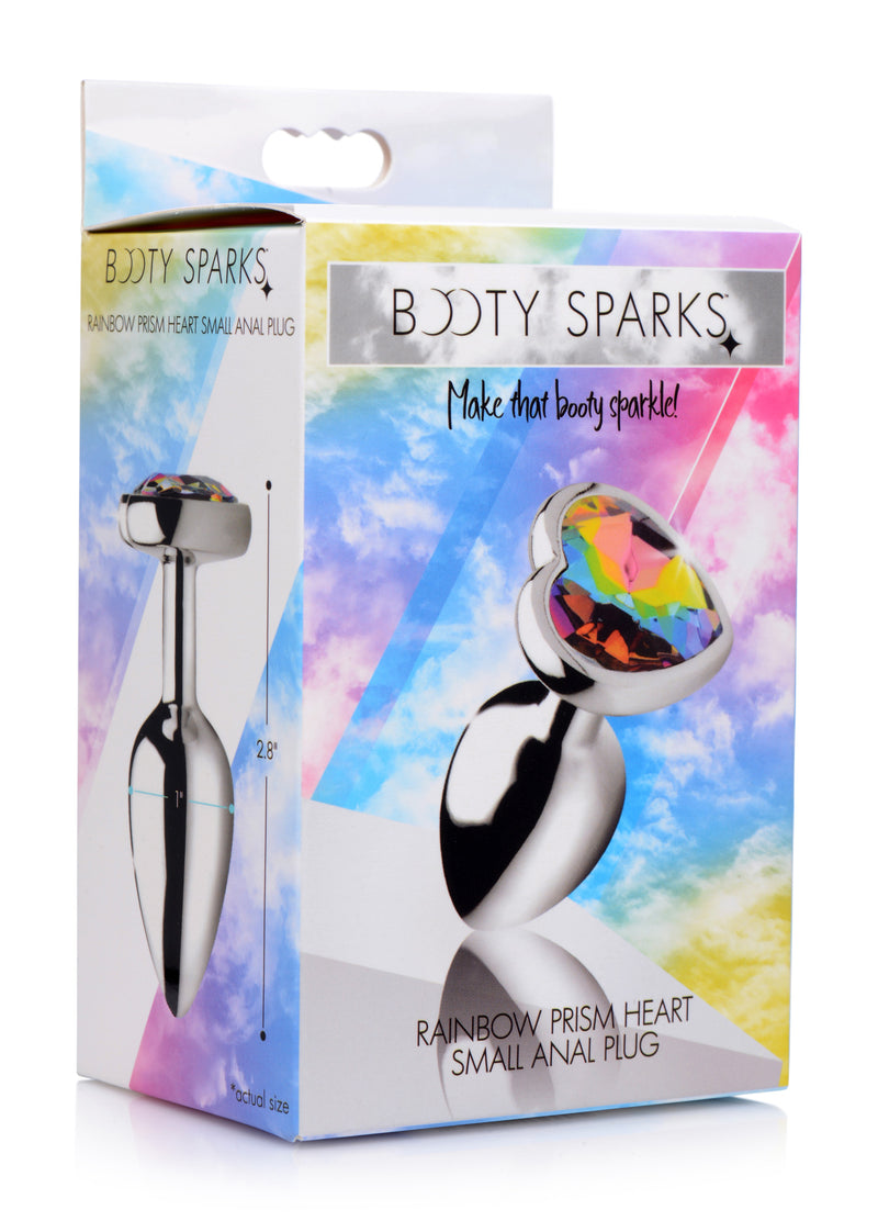XR Brands Rainbow Prism Heart Anal Plug - Small
