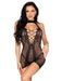 "Dottedkiss and Tell Open Back Mini Dress - Os - Black LA-81675BLKOS"