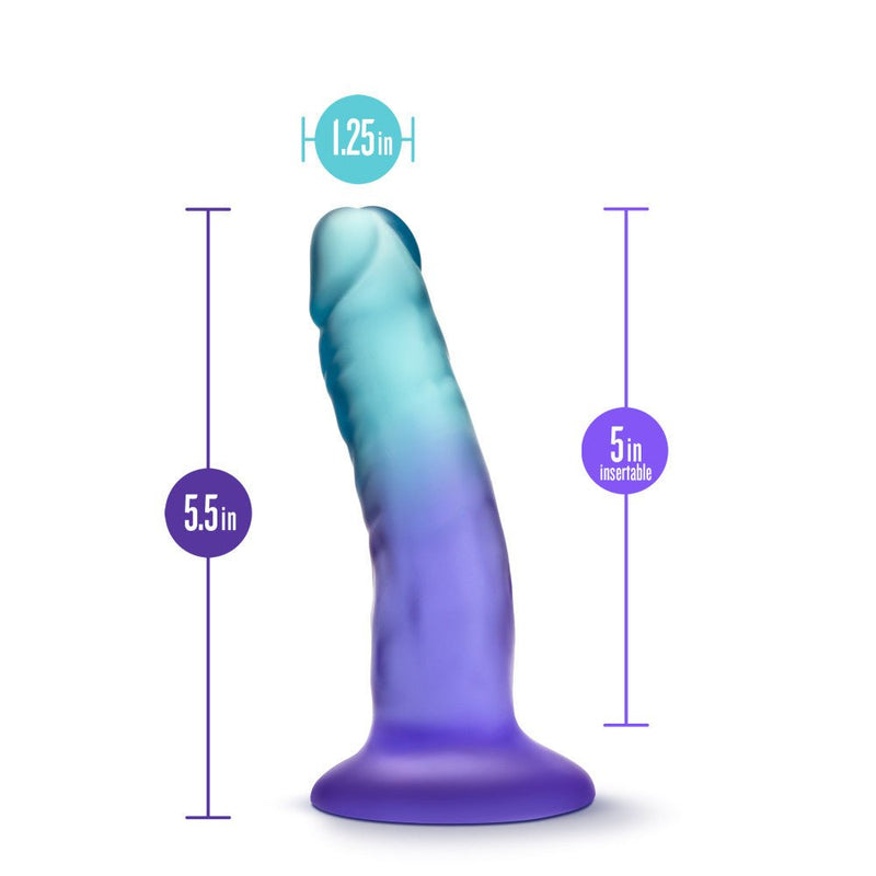 B Yours Morning Dew Realistic Sapphire 5.5-Inch Long Dildo With Suction Cup Base