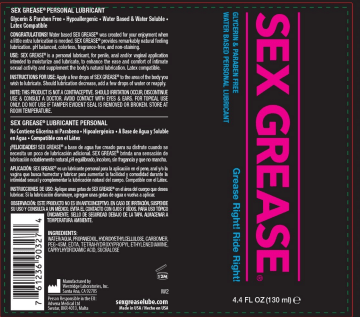 I.D. Lubricants Sex Grease Water Based 4.4 Oz