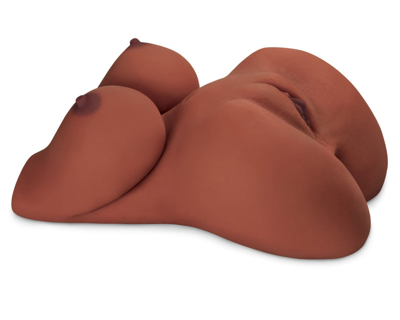 Pipedream PDX Plus EZ Bang Torso - Brown - Stroker Masturbator - Realistic Body Part Stroker