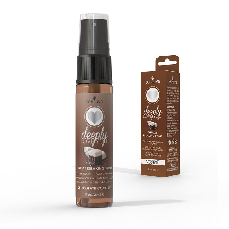 Sensuva Deeply Love You Throat Relaxing Spray - Chocolate Coconut - 1 Fl. Oz.