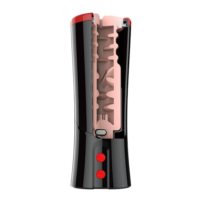 Pretty Love Ozzy - Vagina - Black/ Red - Automatic Stroker Masturbator - Canister Masturbation Cup