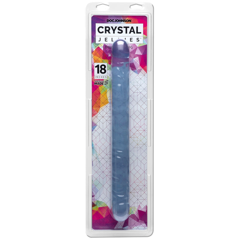 Doc Johnson Crystal Jellies 18 Inch Double Dong - Clear