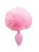 "The 9's Cottontails Silicone Bunny Tail Butt Plug - Pink ICB2641-2"