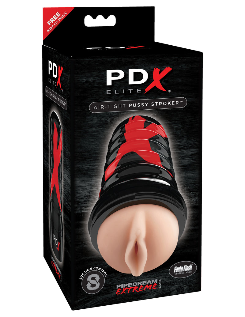 Pipedream PDX Elite Air Tight Pussy Stroker - Realistic Stroker Masturbator - Canister Masturbation Cup