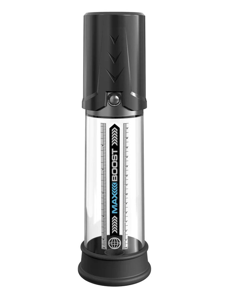 Pipedream Pump Worx Max Boost - Black/Clear - Penis Pump - With Pump Action Handle