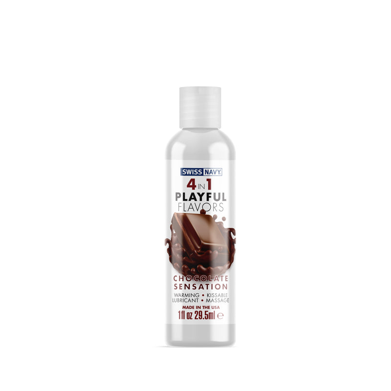 M.D. Science Lab Swiss Navy 4-in-1 Playful Flavors - Chocolate Sensation - 1 Fl. Oz.