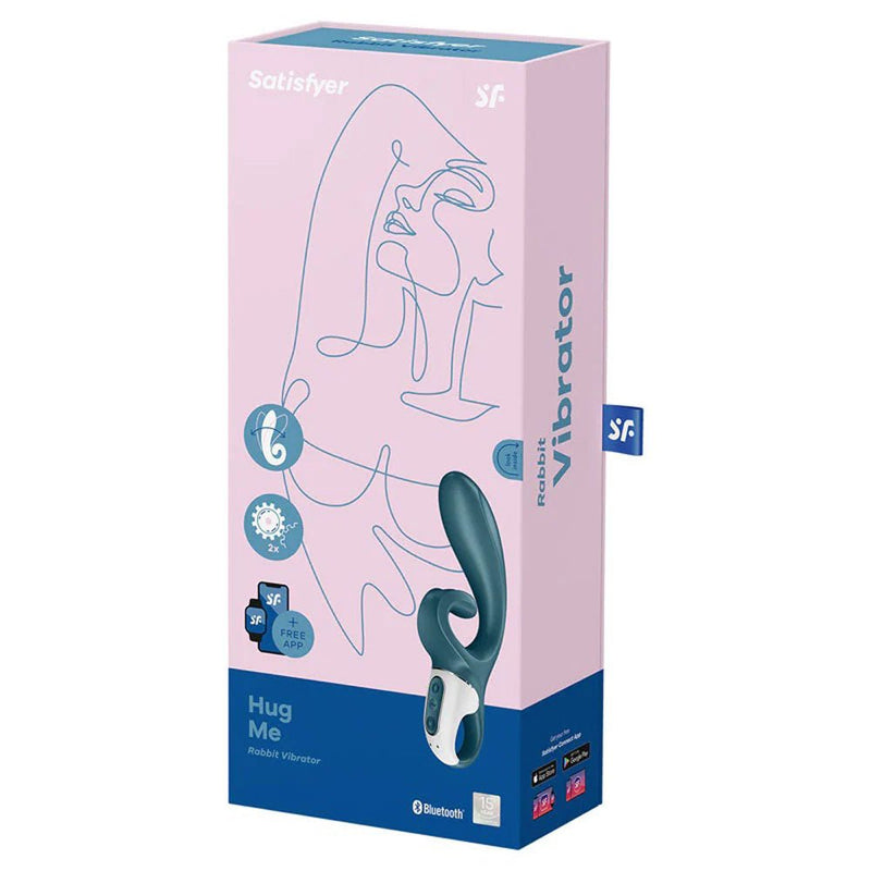Satisfyer Hug Me - Rabbit Vibrator - Grey/blue