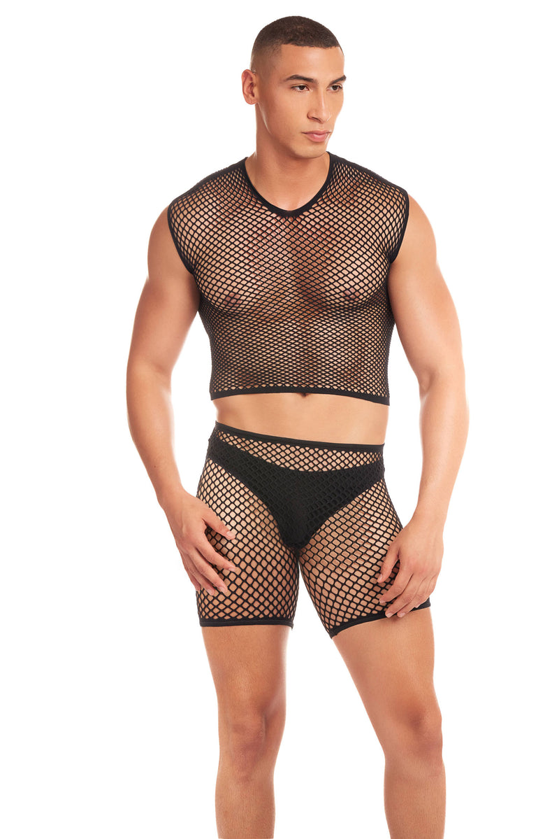 Pink Lipstick Net-Bula 3pc Set - Large/xl - Black