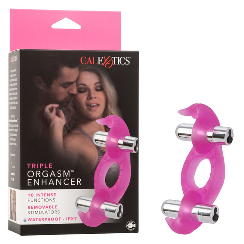 CalExotics Silicone Triple Orgasm Erection Enhancer Pink Rechargeable