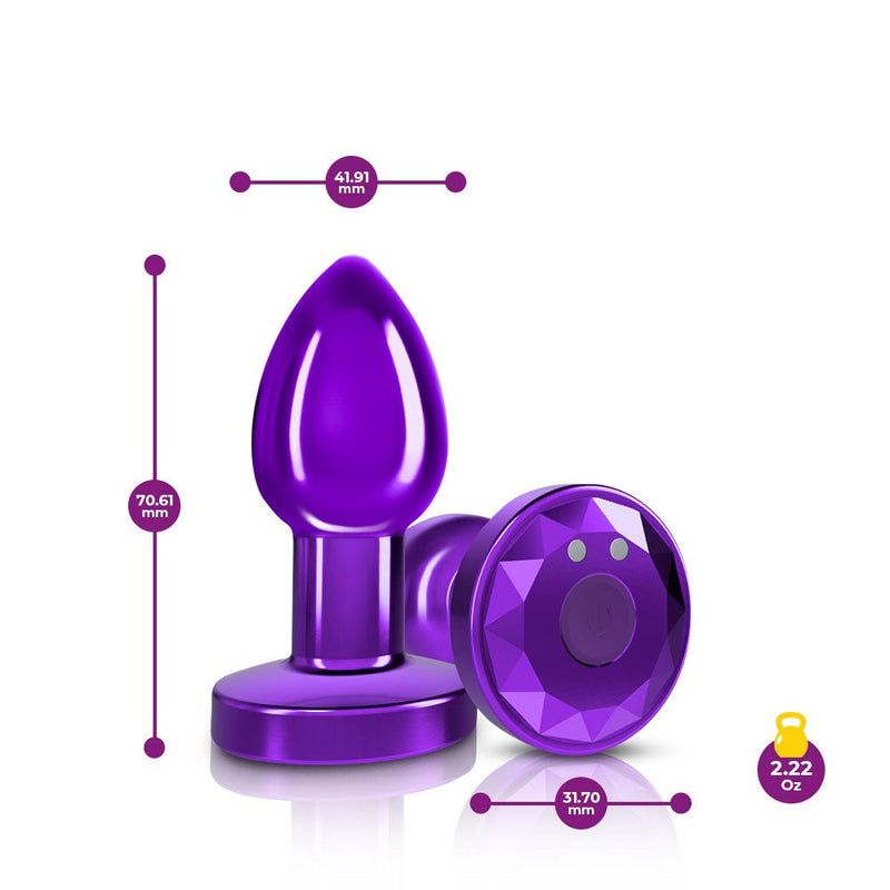 Viben Vibrating Purple Metal Remote Plug - Small