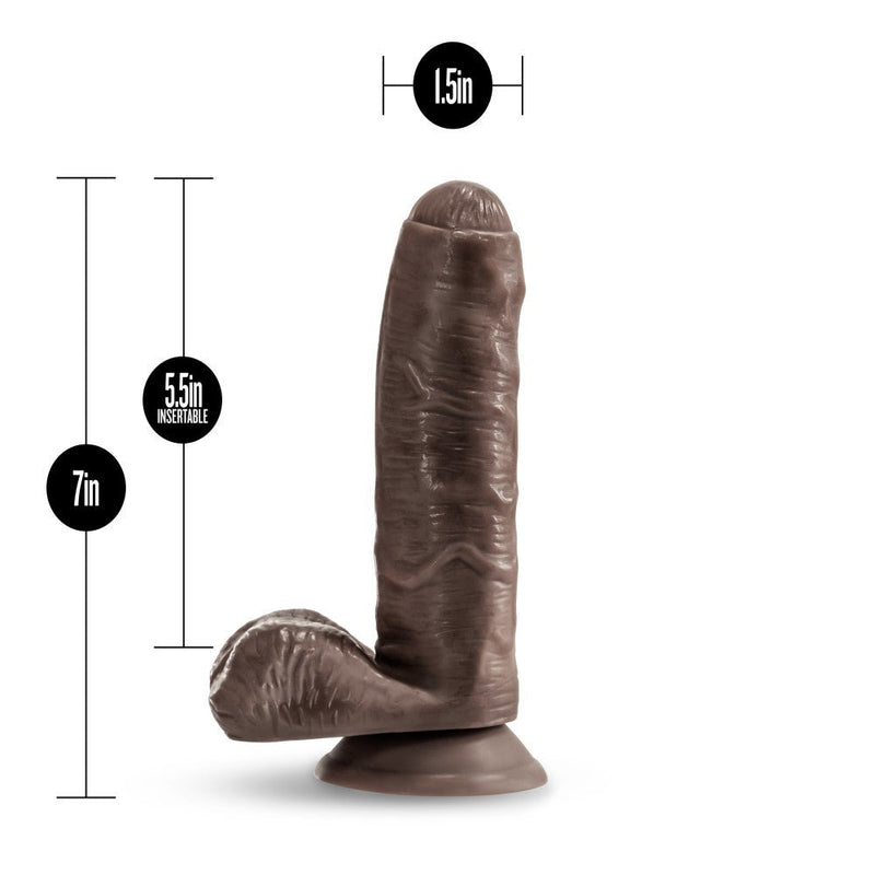 Coverboy Pierre The Chef Realistic Chocolate 7-Inch Long Dildo With Balls & Suction Cup Base