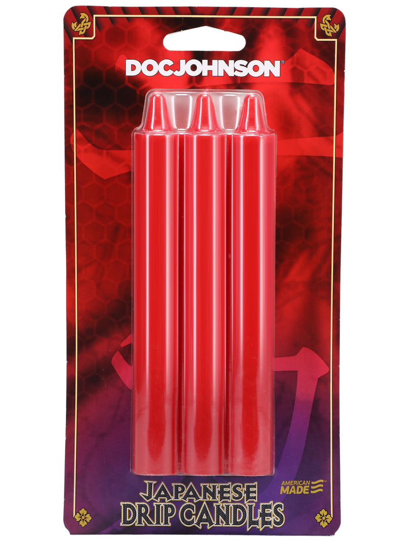 Doc Johnson Japanese Drip Candles - 3 Pack - Red