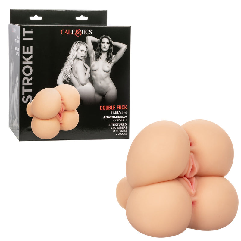 CalExotics Stroke It Double Fuck - Ivory - Stroker Masturbator - Realistic Body Part Stroker