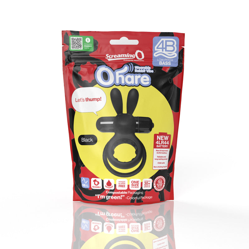 Screaming O Screaming O 4b - Ohare Wearable Rabbit Vibe - Black