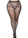 "Cracked Fishnet Tights - 1x/2x - Black LA-9724XBLK1X2"