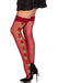 "Spandex Thigh Highs With Roses - Os - Burgundy LA-1957BUROS"