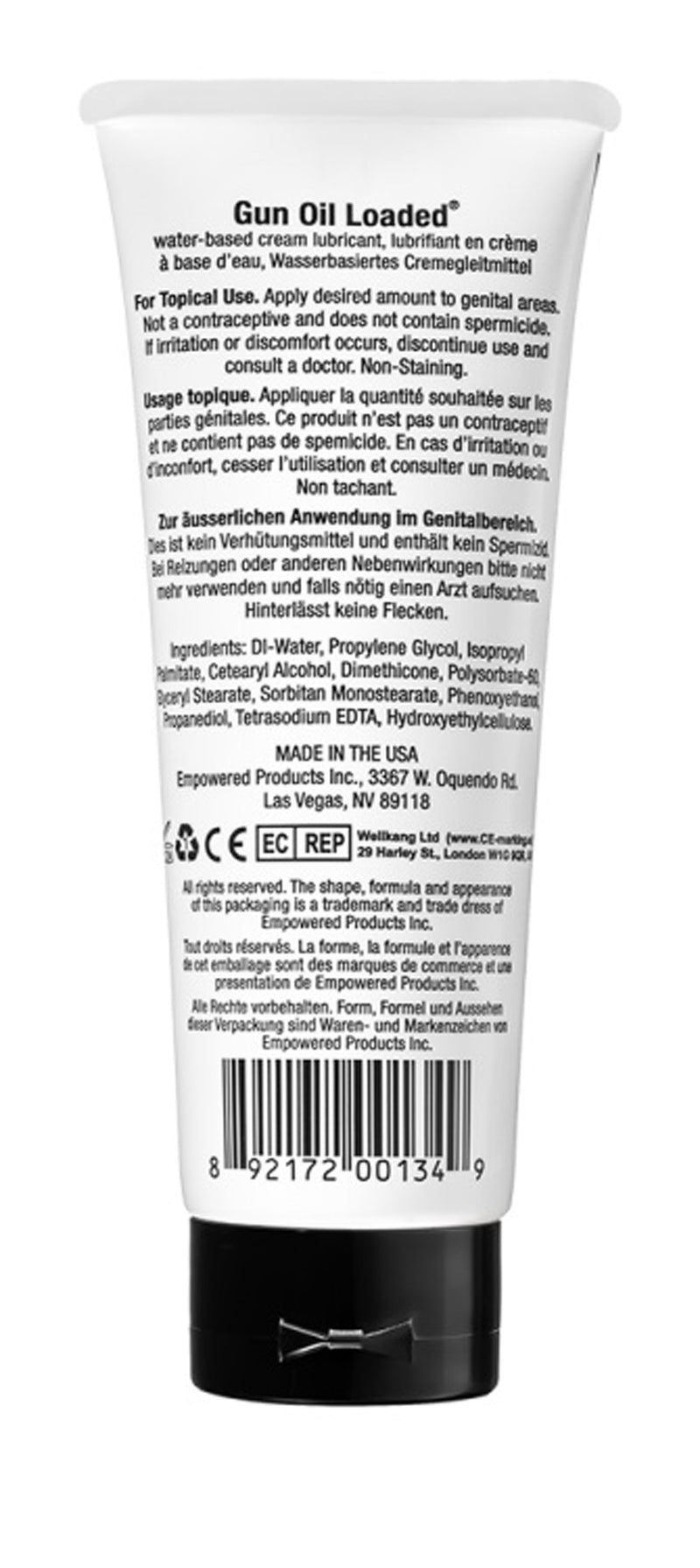 Gun Oil Pink Lubricant Gun Oil Loaded - 3.3 Oz. Tube