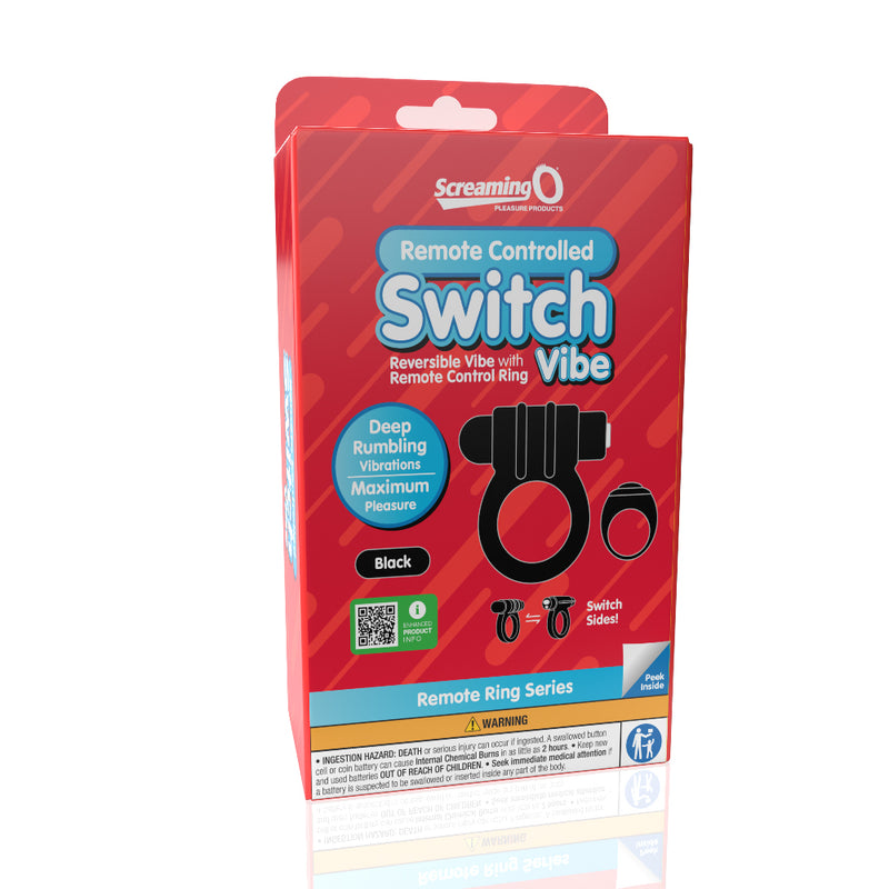 Screaming O Screaming O Remote Controlled Switch Vibrating Ring - Black