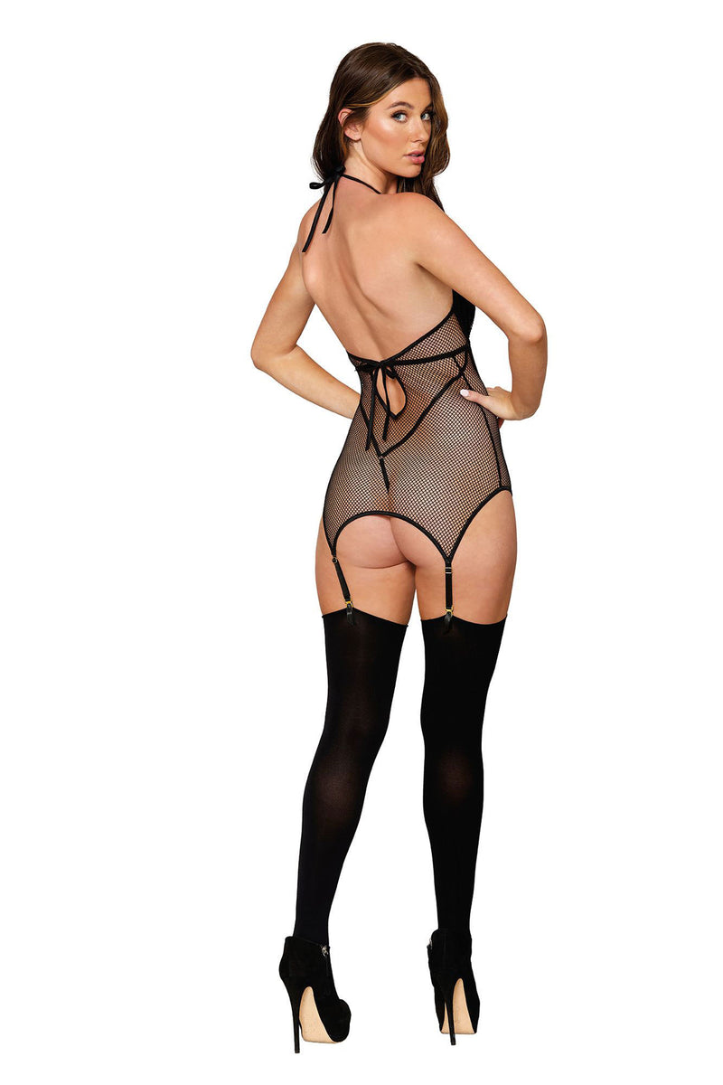 Dreamgirl Garter Slip Teddy - One Size - Black