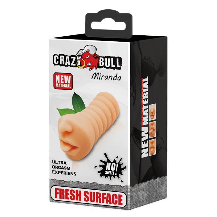 Pretty Love Crazy Bull Masturbator Sleeve - Miranda - Mouth Stroker Masturbator - Realistic Pocket Pussy