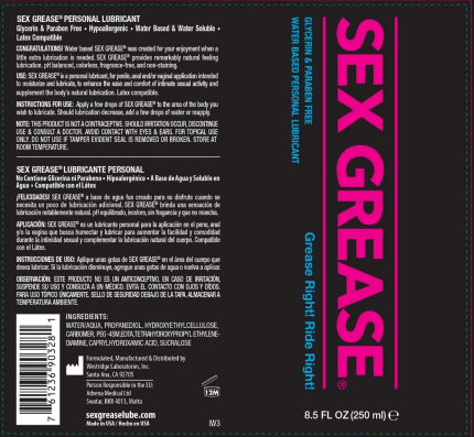 I.D. Lubricants Sex Grease Water Based 8.5 Oz