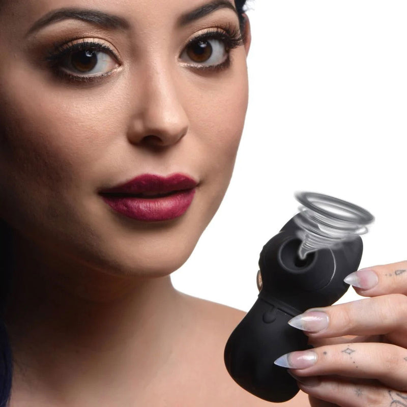 XR Brands Sucky Kitty 7x Clitoral Stimulator - Black