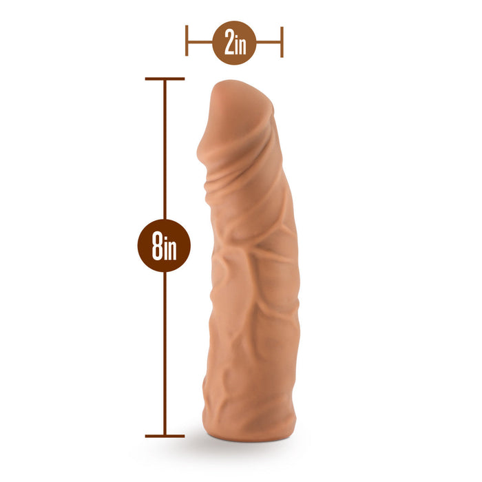 Eden 8" Long Silicone Realistic Dildo With Suction Cup Adapter