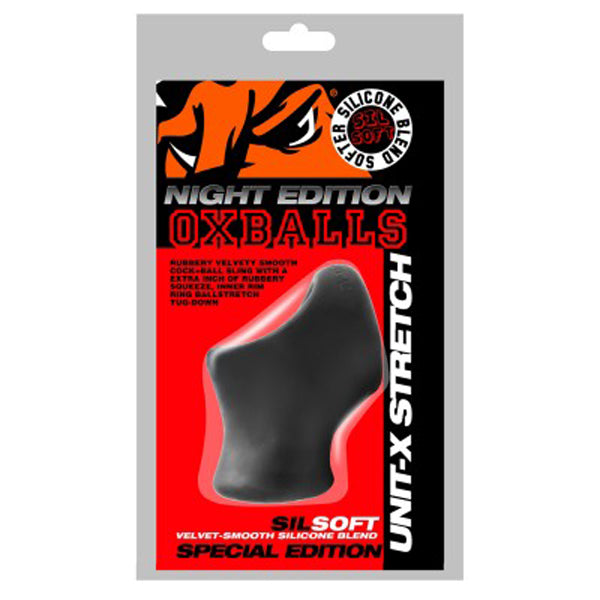 Oxballs Unit-X Stretch Tug-Down Ballstretch Cocksling - Black